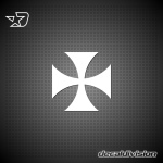 Maltese Cross Shape I Sticker